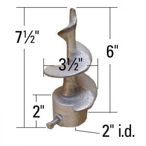 2" Auger Dock Leg