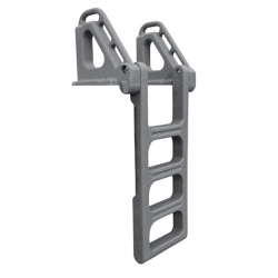 Techstar 4-Stair Angled Poly Ladder - Granite Grey