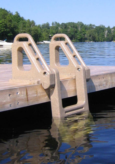 Techstar 4-Stair Angled Poly Ladder - Sandstone