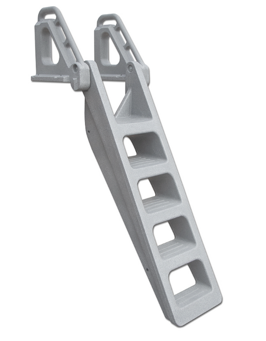 Techstar 5-Stair Angled Poly Ladder - Granite Grey